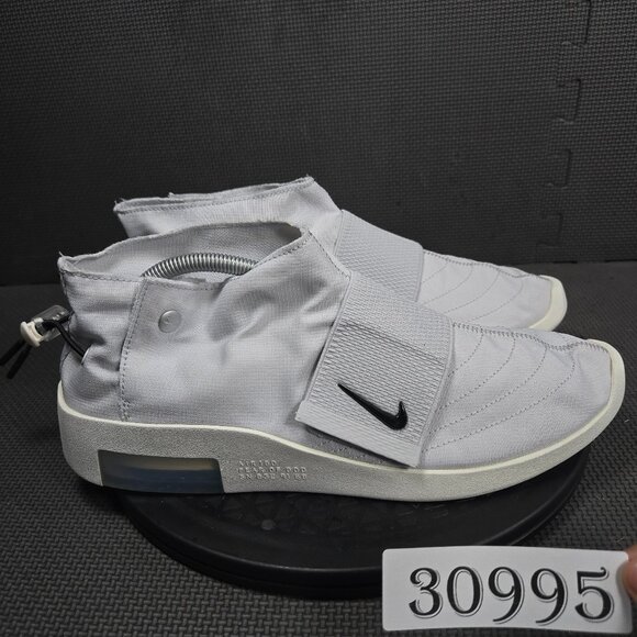 Nike Air Fear of God Moc Shoes Mens Size 11 Pure Platinum Gray Strap AT8086-007 - Picture 1 of 9